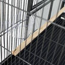 53" Large Parrot Bird Cage Bird Finch Feeder Stand Bird Lovers Metal Wheels
