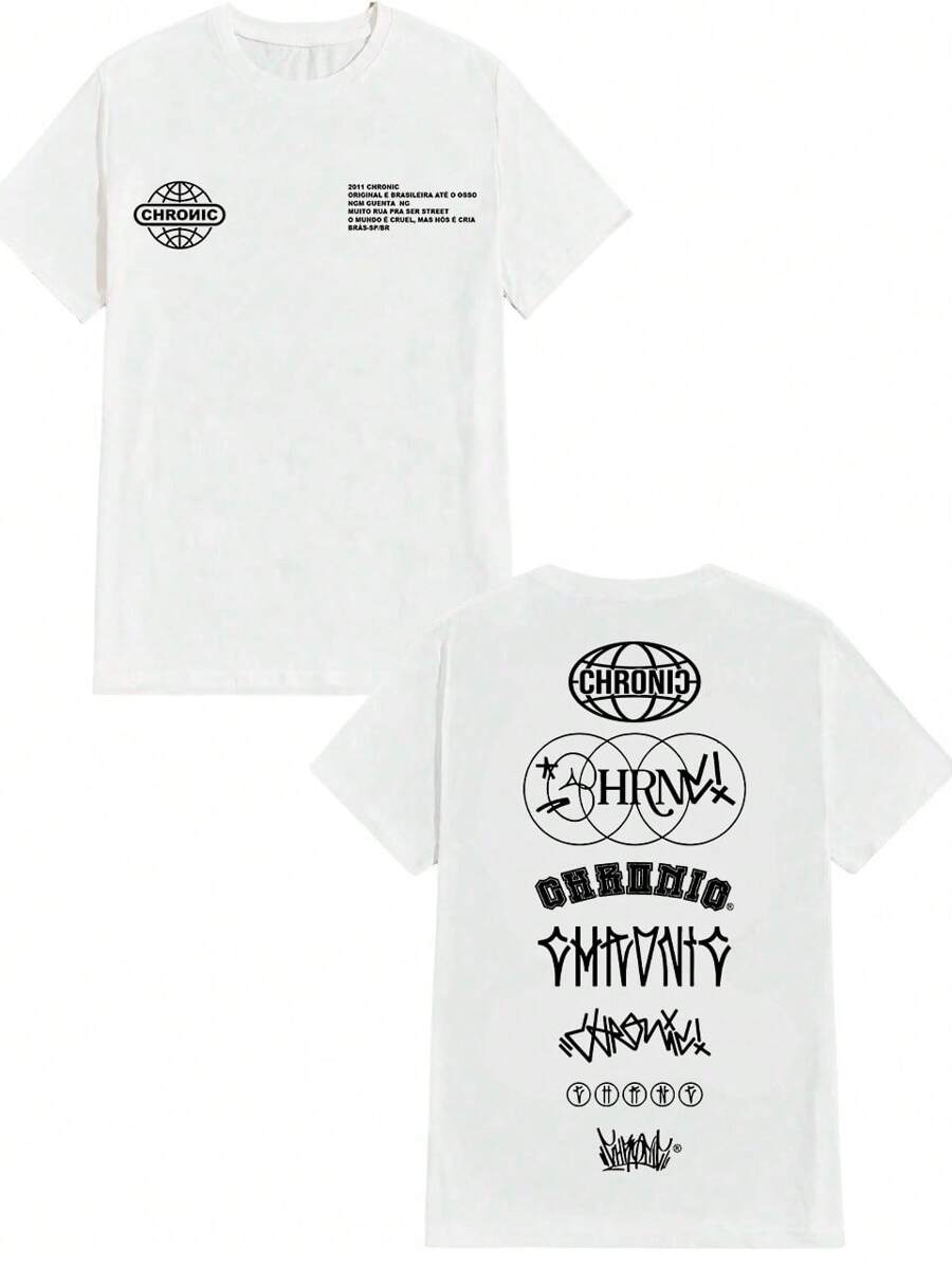 Unisex T-Shirt 100% Cotton Streetwear New Release Shipping Various Colors!! PLUS SIZE - 白色 - 查看 1