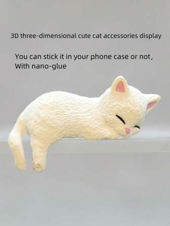 1 件可爱 3D 卡通躺猫和荔枝图案皮革手机壳，适用于 16、15、13、14、12 Pro Max Plus、17、17 Pro、17 Pro Max，软后盖