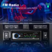 1 Din 12V Universal Car Radio Auto Car Stereo Built-In Remote Control AUX USB MP3 Multimedia Player/CD/SD/FM Hands-Free Calls