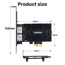FENVi 2.5Gbps PCI Express Network Adapter RJ45 To PCIE Card With Intel I226 Chipset NIC 2.5G Gigabit LAN Gaming Network Card PCI-E X1 RJ45 NIC For Desktop - Black - View 6