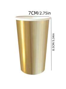 10 件金箔涂层一次性派对纸杯，适用于圣诞节和婚礼派对、招待朋友和家人、各种场合、圣诞节
