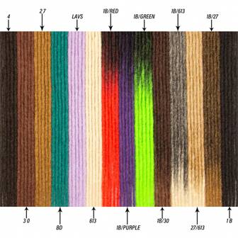 10strands/Set 0.6 Cm Thin 24" Double Ended Crochet Hippie Wool Dreadlock Extensions Handmade Synthetic Black Styles For Woman And Man