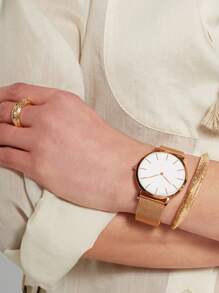 1 件时尚玫瑰金米兰金属表带兼容三星 Amazfit 智能手表通用 20 毫米 22 毫米不锈钢表带兼容三星 Galaxy Watch 3 42 毫米 46 毫米兼容 Galaxy Active 2 40 毫米/44 毫米兼容手表