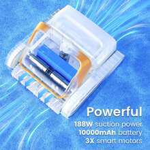 (2023) Tank X11 Cordless Rechargeable Robotic Swimming Pool Cleaner - Multicolor - View 5