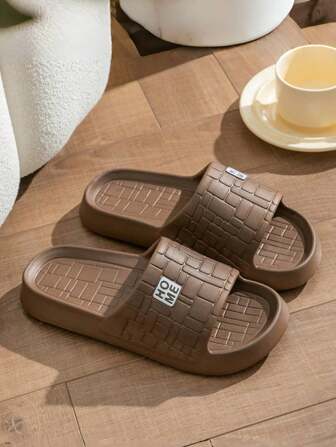 男士简约 EVA 防滑露趾拖鞋，超柔软舒适，适合淋浴、室内和室外使用