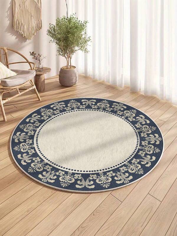 1pc Christmas Round Carpet, Area Rugs Living Room, Christmas Tree Rug, Rugs For Bed Room,Christmas Floor Mat And Play Mat For Family, Washable Indoor Carpet Decor, Anti-Slip Soft Carpet For Holiday Decoration, Suitable For Kitchen, Bedroom, Foyer, Nursery, Living Room Home Decor, Christmas Decor Rug, Room Decor
