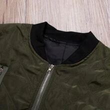 Womens Bomber Jacket Zip Up Biker Quilted Lightweight Jackets Thin Coat Tops