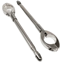 Antena Corta Pipa Moto Retrátil Anti Cerol Aço Inox Guidão Universal 7 Estagio Fixação Guidao 7/8 - Preto - Visão 4