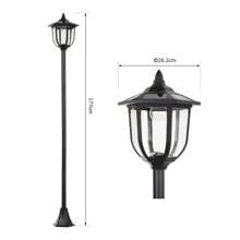 Outsunny Outsunny Outdoor Garden Solar Post Lamp Sensor Light  LED Lantern Bollard Pathway Torch Light 1.77m Tall