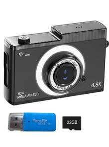 Cámara digital Y5, cámara digital réflex digital FHD 1080P con zoom 8x y estabilización, cámara estilo CCD retro con transmisión WiFi para teléfono, adecuada para cámaras compactas pequeñas para niños y niñas