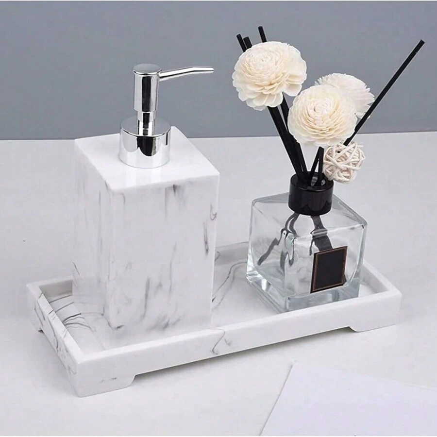 Vanity Tray - 1 Piece Shatterproof Silicone Kitchen And Bathroom Counter Tray, Kitchen Sink Soap Dispenser Tray, Bathroom Vanity Tray, Perfume Key Tray, Bathroom Toilet And Bathroom Countertop Silicone Tray, Toilet Tray, Hand Sanitizer And Perfume Storage Tray, Daily Jewelry And Decorative Storage Jewelry Display Trays Home Bathroom Decor Bathroom Organizer Fall Decor Back To School