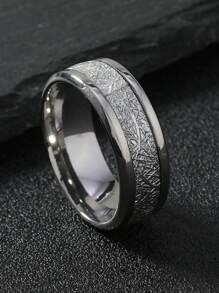 男士霜纹不锈钢戒指，树枝纹理，时尚朋克街头风配饰，哥特派对装饰，男士日常穿搭点缀，圣诞节，新年，情人节节日礼物 - 戒指 - 查看 12