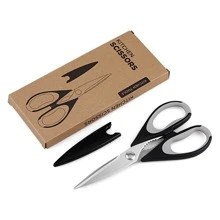 1pc Versatile Kitchen Scissors With Protective Sleeve Durable Stainless Steel Scissors, Dishwasher Washable, Soft Grip Comfortable Handle - Multicolor - View 12