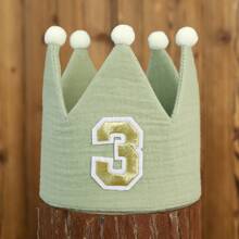 1 Peça Coroa de Aniversário com Estampa de Número, Feita à Mão em Estilo Boho, Para Decoração de Festa de Aniversário, Acessórios de Fotografia, Acessório de Cabelo para Festa