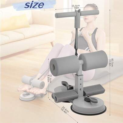 Sit-Up Assist Set With Resistance Bands - Double Suction Cup Abdominal Exercise Equipment For Core Strength Training, Non-Electric Waist And Abdominal Tightening Fitness Equipment With Footrest For Home Gym