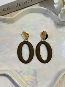 1 Pair Chic Geometric Ear Cuffs, European & American Fashion, Minimalist Design, Versatile For Spring, Summer, Autumn, Winter