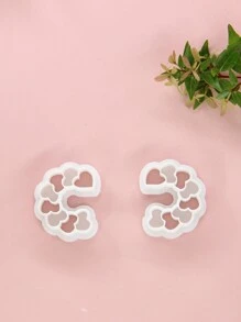 2 piezas Moldes de arcilla polimérica en forma de corazón para el Día de San Valentín, Moldes de arcilla polimérica para San Valentín para hacer aretes, Moldes de San Valentín, Moldes de corazón pequeños de arcilla polimérica para joyería de arcilla polimérica, Moldes de arcilla impresos en 3D - Multicolor - Ver 9
