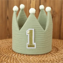 1 Peça Coroa de Aniversário com Estampa de Número, Feita à Mão em Estilo Boho, Para Decoração de Festa de Aniversário, Acessórios de Fotografia, Acessório de Cabelo para Festa