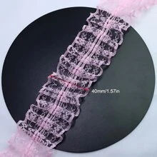 2 Sizes Multicolor Pleated Lace Trims, Suitable For DIY Clothing, Headwear, Skirt, Blouse Hemlines, Accessories