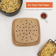 100pcs Disposable Air Fryer Parchment Paper, Round Oil-Proof Paper For Air Fryer, Baking, Cooking And Outdoor Grilling
