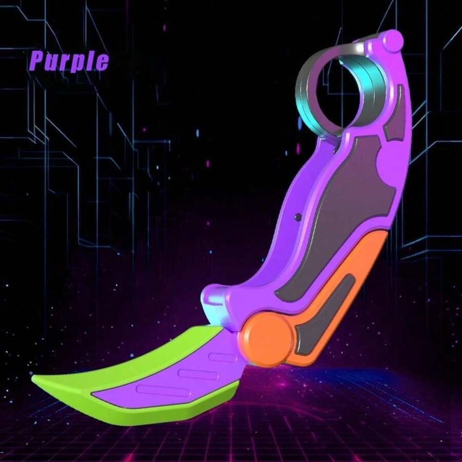 Fidget Claw Knife, 3D Gravity Knife Toy, 3D Gravity Plastic, Toy Switchblade, Printed, Printing Knife, Carrot Knife,Sensory Knife Fidget Toys For  Anxiety Stress Relief Toy - B - 查看 1