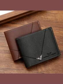 1 件男士双折钱包，PU 皮革短款时尚经典海外拉链按扣钱包，新款多功能商务休闲超薄钱包，适合青少年/休闲/户外/旅行/毕业/生日礼物正式/商务正式 - 錢包 - 查看 7