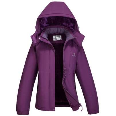 CAMEL CROWN Women Winter Coat Waterproof Ski Jacket With Thermal Lined Windproof For Snow Rain Outdoor Hiking Mountain