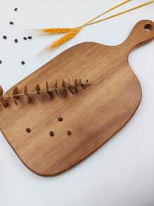 1pc Rosewood Creative Baseball Bat Shaped Cutting Board, Bread Board, Pizza Board, Sushi Board, Fruit Chopping Board, Asymmetric Double-Sided Chopping Board, Fruit Tray, Snack Tray, Tableware Tray, Dining Table Decor Tray, Halloween Christmas Decor Plate, Halloween Gift - Multiple Specifications - View 6
