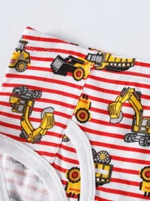 Young Boy 6 Pieces Soft Cotton Underwear Truck Dinosaur Multipacks Briefs Undies