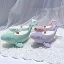 大型蓝鲸形状硅胶模具花瓶花盆大烛台蜡烛制作容器混凝土粘土 Jesmonite 海洋动物