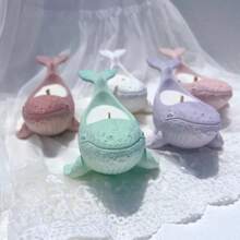 大型蓝鲸形状硅胶模具花瓶花盆大烛台蜡烛制作容器混凝土粘土 Jesmonite 海洋动物