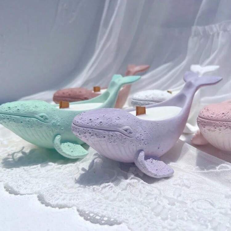Molde de silicona con forma de ballena azul grande para hacer floreros, macetas grandes, sostenedores de velas, elaborar velas, concreto, arcilla y jesmonita con temática marítima y animal del mar - Blanco - Añade 5