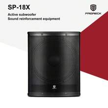 PRORECK 18'' Active Powered PA DJ Subwoofer Cabinet 18 Inch 3000W P.M.P.O With Class-D Amplifier, 3 DSP Presets-Monitor, Coil Bass Reinforcement, Black, For Wedding, Party, Concert (One Sub) - Xem 2