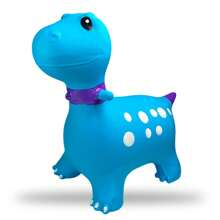 GRUPO CARNAVALLIA Montable Dinosaurio Inflable Brinca Luz Sonido Azul - Azul - Ver 10