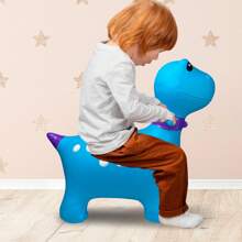 GRUPO CARNAVALLIA Montable Dinosaurio Inflable Brinca Luz Sonido Azul - Azul - Ver 5