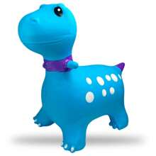 GRUPO CARNAVALLIA Montable Dinosaurio Inflable Brinca Luz Sonido Azul - Azul - Ver 9