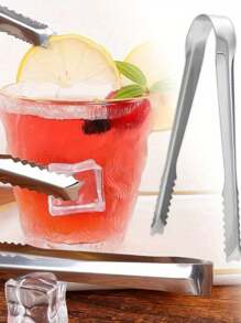 1/3/5pcs Stainless Steel Ice Tongs, Non-Slip Food Clamps, Durable, Rust-Proof, Essential For Kitchen - Suitable For Buffets, Weddings, BBQs - Multi-Functional Ice Cube, Candy And Ice Cream Grabbing Tool Set, Ideal For Outdoor, Camping, Father's Day Gift - Silver - View 2