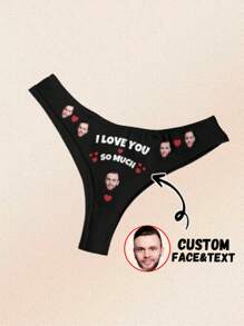 Tanga personalizado de una sola pieza con rostro, tanga personalizado con rostro, ropa interior personalizada con rostro, regalo personalizado con rostro en ropa interior para Navidad, regalo personalizado para mujer, lencería, bragas, ropa interior, para aniversarios, para cumpleaños, para Navidad, para invierno, para otoño, para días festivos