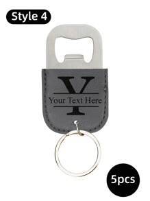 [Customized] 1/2/3/5/10/20pcs Personalized Leather Keychain, Leather Bottle Opener Keyring 2-In-1, Customized Name Keychain, Gifts For Men, Boyfriend Gifts, Wedding Party Favors, Groomsmen Gifts, Anniversary Gifts,Customized Keychains & Accessories,Street Casual Chic, ,Colorful,Cute,Adorable,Funny,Kawaii,Y2K,Stylish,Unisex,Casual,Custom,Personalized,Unique,Customized,Ideal Gifts For Him,Ideal Gifts For Her,Her,Boyfriend,Girlfriend,Family,Friends - Grey - View 16