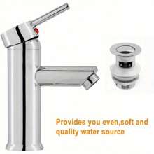 Basin Mixer Tap Modern Kitchen And Bathroom Sink Tap With Anti-Rust And Anti-Sewage Features Standard Panel Faucet Single Pipe Extension - Basin Mixer With Waste - View 2