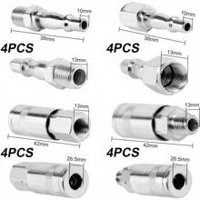 12PCS Air Line Connectors 1/4" BSP Air Line Hose Compressor Fitting Male And Female Thread Quick Release For Compressor Tools - Variant1 - View 3