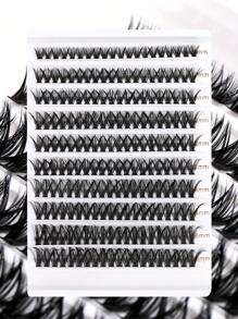 200 簇 C/D 卷翘睫毛，浓密卷翘睫毛，单根长度 DIY 假睫毛，外观自然，睫毛簇，睫毛簇，单根睫毛，睫毛，假睫毛