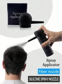 XG Hair Fiber Applicator - Professional Black Hair Fiber Nozzle Hair Building Fibers Hair Thickening Tools For Men And Women, For Thickening Thinning Or Balding Hair Without Hair Fibers,Hair Tools,Hair Products And Accessories For Barber Salon Beauty Travel Essentials