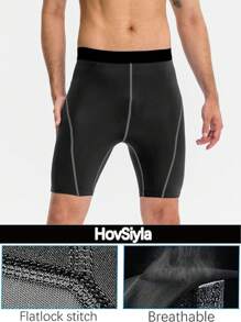 5 Packs Compression Shorts For Men, Spandex Running Shorts For Exercise And Sports Performance Underwear - Black - View 4