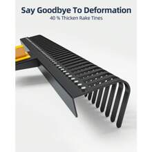 5 FT Landscape Rock Rake, 3 Point Attach Rake With 360 Degree Rotation Tow-Behind Garden Tool For Compact Tractors