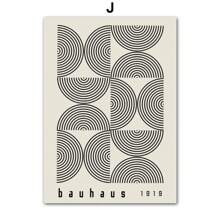1 pièce Œuvre murale d'art moderne minimaliste aux lignes de couleur verte Bauhaus. Affiche, impression sur canevas, peinture abstraite pour la décoration du salon, sans cadre