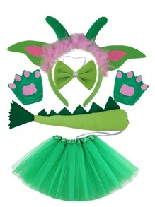 3pcs Animal Dinosaur Headband Cartoon Cute Plush Hair Accessories Funny Set Prom - Multicolor - View 3