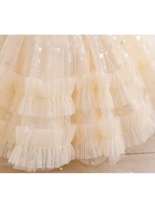 Young Girl Dress Princess Dress, Printed Puffy Dress Party Party Dress