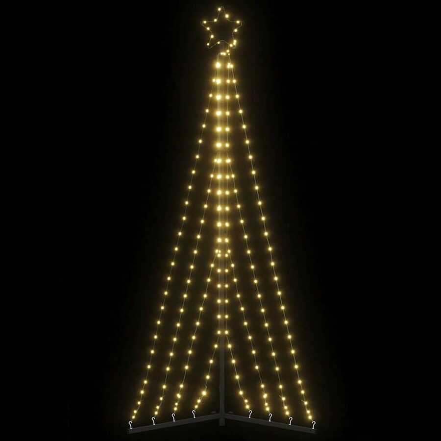 Glitzerlife Christmas Tree Lighting 339 LEDs Warm White 182 Cm - White - View 1